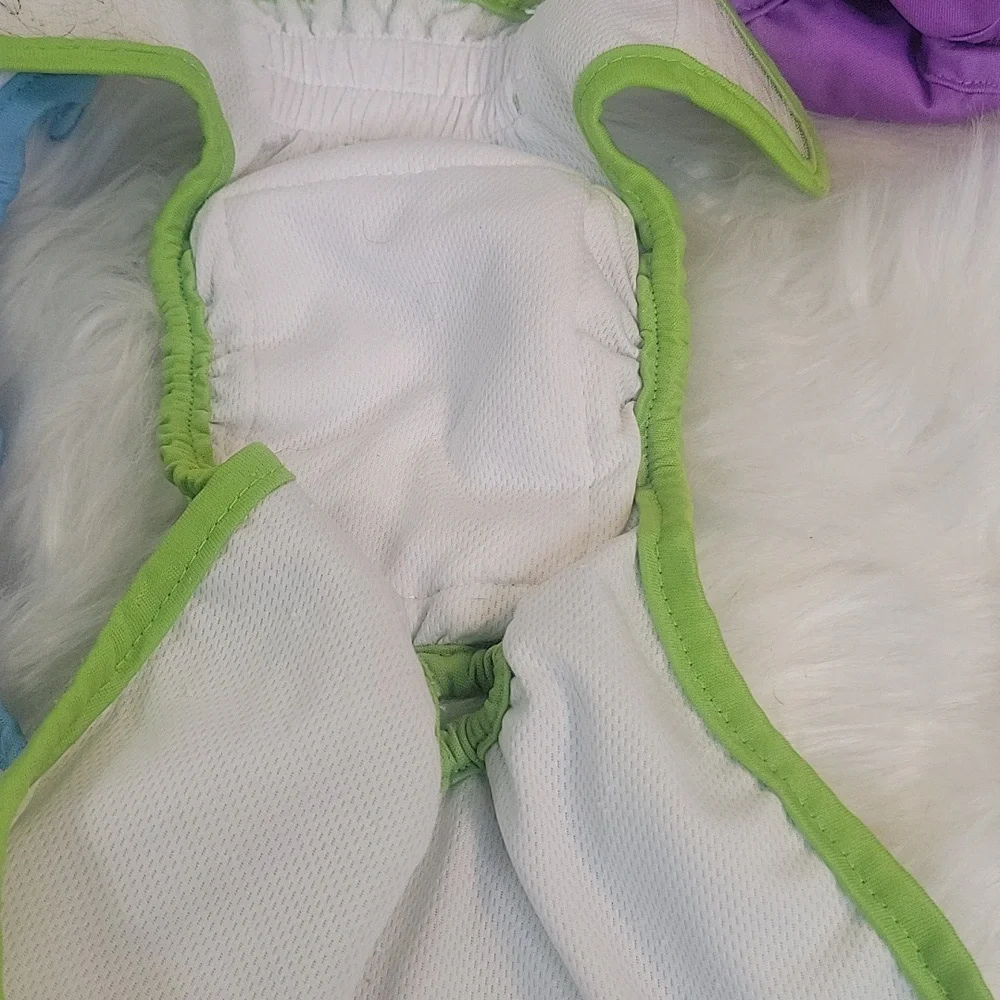 Pet Magasin 3‎ piece Blue, Green, Purple Dog Diapers Small